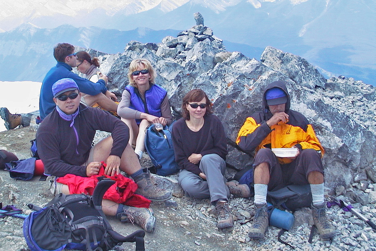 Relaxing on the summit